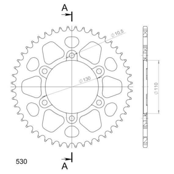 Supersprox Rear Sprocket Alu RAL-479:48 Blue