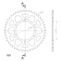 Supersprox Rear Sprocket Alu RAL-480:47 Red