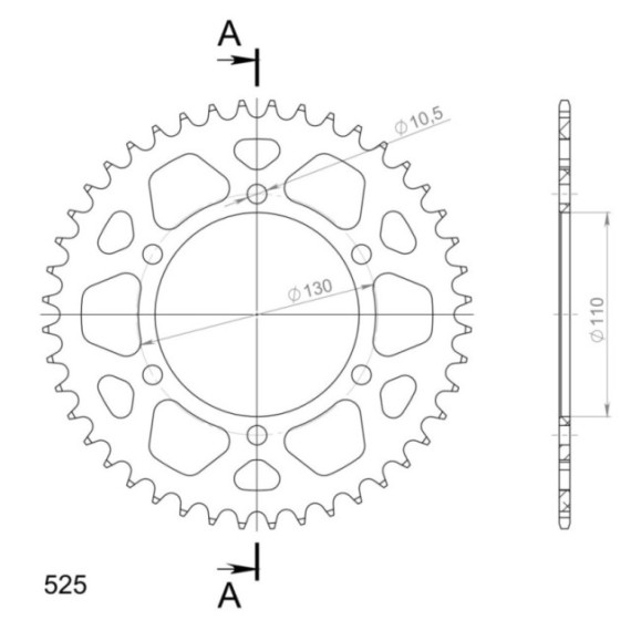 Supersprox Rear Sprocket Alu RAL-486:41 Gold