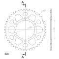 Supersprox Rear Sprocket Alu RAL-486:46 Blue