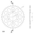 Supersprox Rear Sprocket Alu RAL-488:44 Black