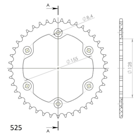 Supersprox Rear Sprocket Alu RAL-613:41 Black