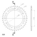 Supersprox Rear Sprocket Alu RAL-6:42 Black