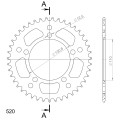 Supersprox Rear Sprocket Alu RAL-7_520:43 Red