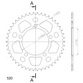 Supersprox Rear Sprocket Alu RAL-7_520:46 Red