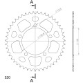 Supersprox Rear Sprocket Alu RAL-7_520:47 Red