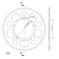 Supersprox Rear Sprocket Alu RAL-7_520:48 Red