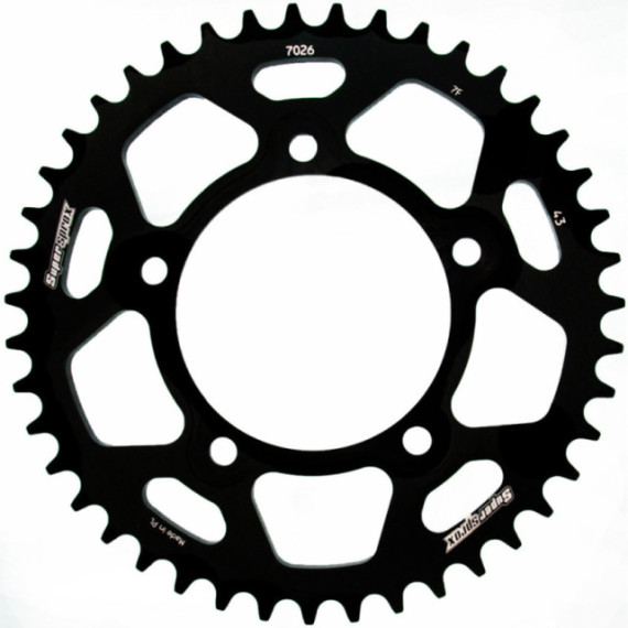 Supersprox Rear Sprocket Alu RAL-7026:44 Black