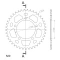 Supersprox Rear Sprocket Alu RAL-703:41 Black