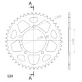 Supersprox Rear Sprocket Alu RAL-703:45 Black