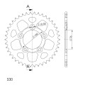 Supersprox Rear Sprocket Alu RAL-7090:42 Black