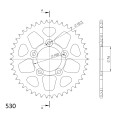 Supersprox Rear Sprocket Alu RAL-7090:46 Black