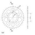 Supersprox Rear Sprocket Alu RAL-7091:39 Green