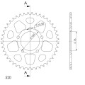 Supersprox Rear Sprocket Alu RAL-7091:43 Gold