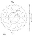 Supersprox Rear Sprocket Alu RAL-7091:46 Gold