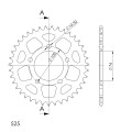 Supersprox Rear Sprocket Alu RAL-7092:38 Black