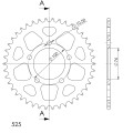 Supersprox Rear Sprocket Alu RAL-7092:41 Black