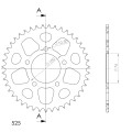 Supersprox Rear Sprocket Alu RAL-7092:43 Black