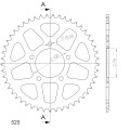 Supersprox Rear Sprocket Alu RAL-7092:48 Black