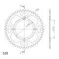 Supersprox Rear Sprocket Alu RAL-720:46 Black