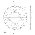 Supersprox Rear Sprocket Alu RAL-720:48 Black