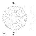 Supersprox Rear Sprocket Alu RAL-728:41 Black