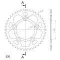 Supersprox Rear Sprocket Alu RAL-743:38 Black