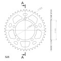 Supersprox Rear Sprocket Alu RAL-7:44 Red