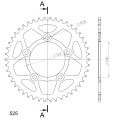 Supersprox Rear Sprocket Alu RAL-744:46 Black