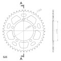 Supersprox Rear Sprocket Alu RAL-7:45 Red