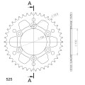 Supersprox Rear Sprocket Alu RAL-745:42 Black