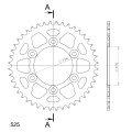 Supersprox Rear Sprocket Alu RAL-745:43 Black