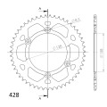 Supersprox Rear Sprocket Alu RAL-797:51 Black