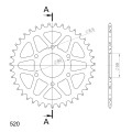 Supersprox Rear Sprocket Alu RAL-812:39 Black