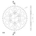 Supersprox Rear Sprocket Alu RAL-816:45 Black