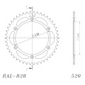 Supersprox Rear Sprocket Alu RAL-828:42 Black