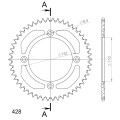 Supersprox Rear Sprocket Alu RAL-898:50 Silver