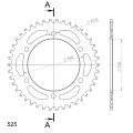 Supersprox Rear Sprocket Alu RAL-899:42 Black