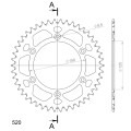 Supersprox Rear Sprocket Alu RAL-990:46 Silver