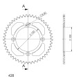 Supersprox Rear Sprocket Alu RAL-998:48 Gold