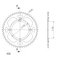 Supersprox Rear Sprocket Alu RAL-998:50 Gold