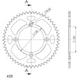 Supersprox Rear Sprocket Alu RAL-998:52 Gold