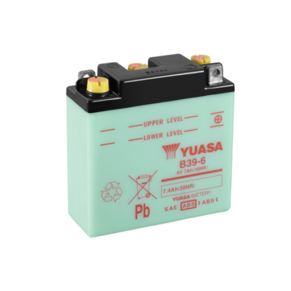 Yuasa Battery, B39-6 (dc) 6V no acid included