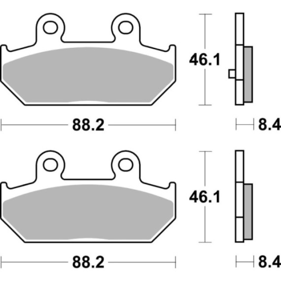 Sbs Brakepads Sintered rear (23-182MS)