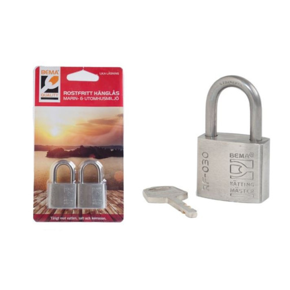 Bema RF-030 Padlock 2pcs 5mm/21mm/15mm Stainless steel