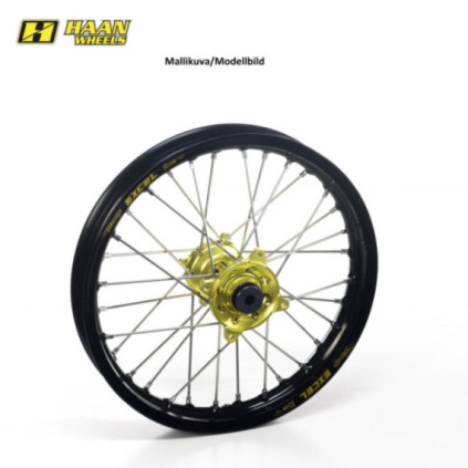  Haan wheel SX65 FRONT 02- 14-1,60 BLACK RIM/YELLOW HUB