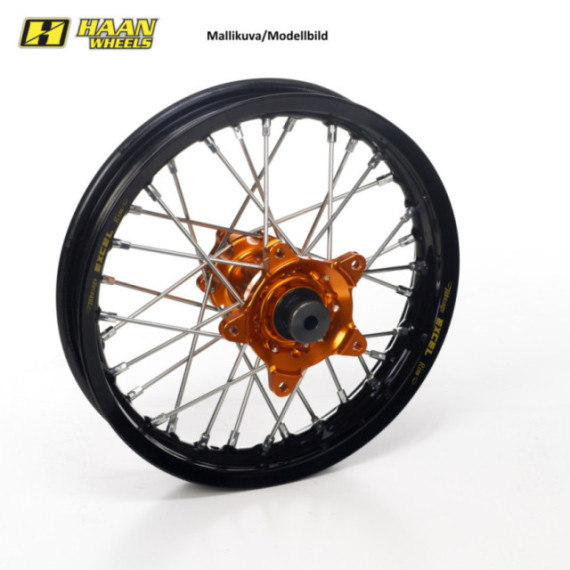 Haan wheel SX&SXF 15- /EXC MODELS 16- 17-3,50 BLACK RIM/ORANGE HUB