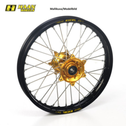  Haan wheel SX&SXF 15-17 /EXC MODELS 16- 17-3,50 BLACK RIM/GOLD HUB