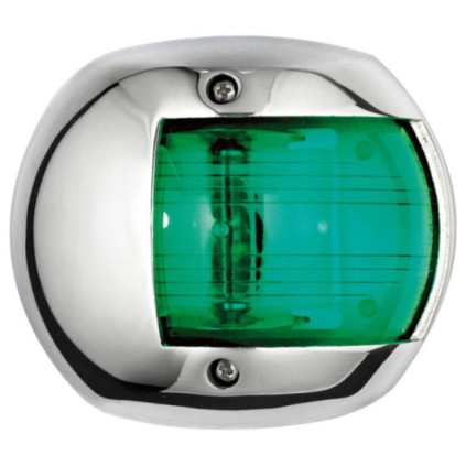 Classic 12 navigation light SS - green