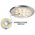 Procion nickel satin finish ceiling light w.switch